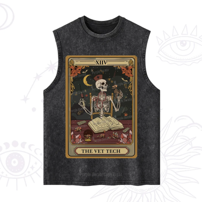 Purplehecate The Vet Tech Skeleton Tarot Washed Tank