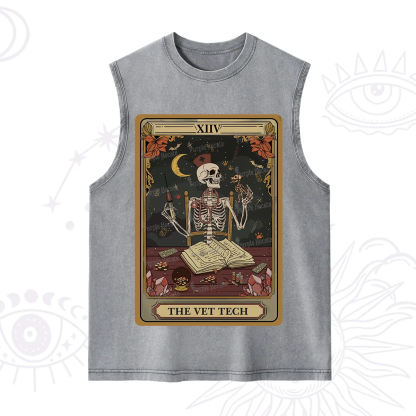 Purplehecate The Vet Tech Skeleton Tarot Washed Tank