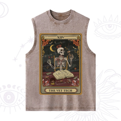 Purplehecate The Vet Tech Skeleton Tarot Washed Tank