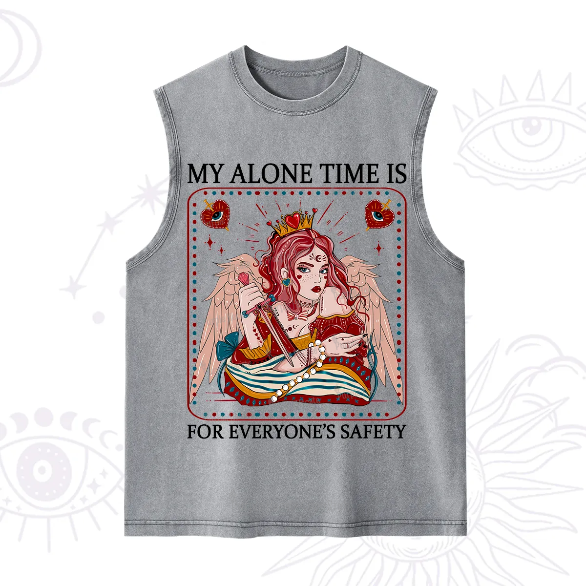 Purplehecate My Alone Time Is For Everyone's Safety Washed Tank