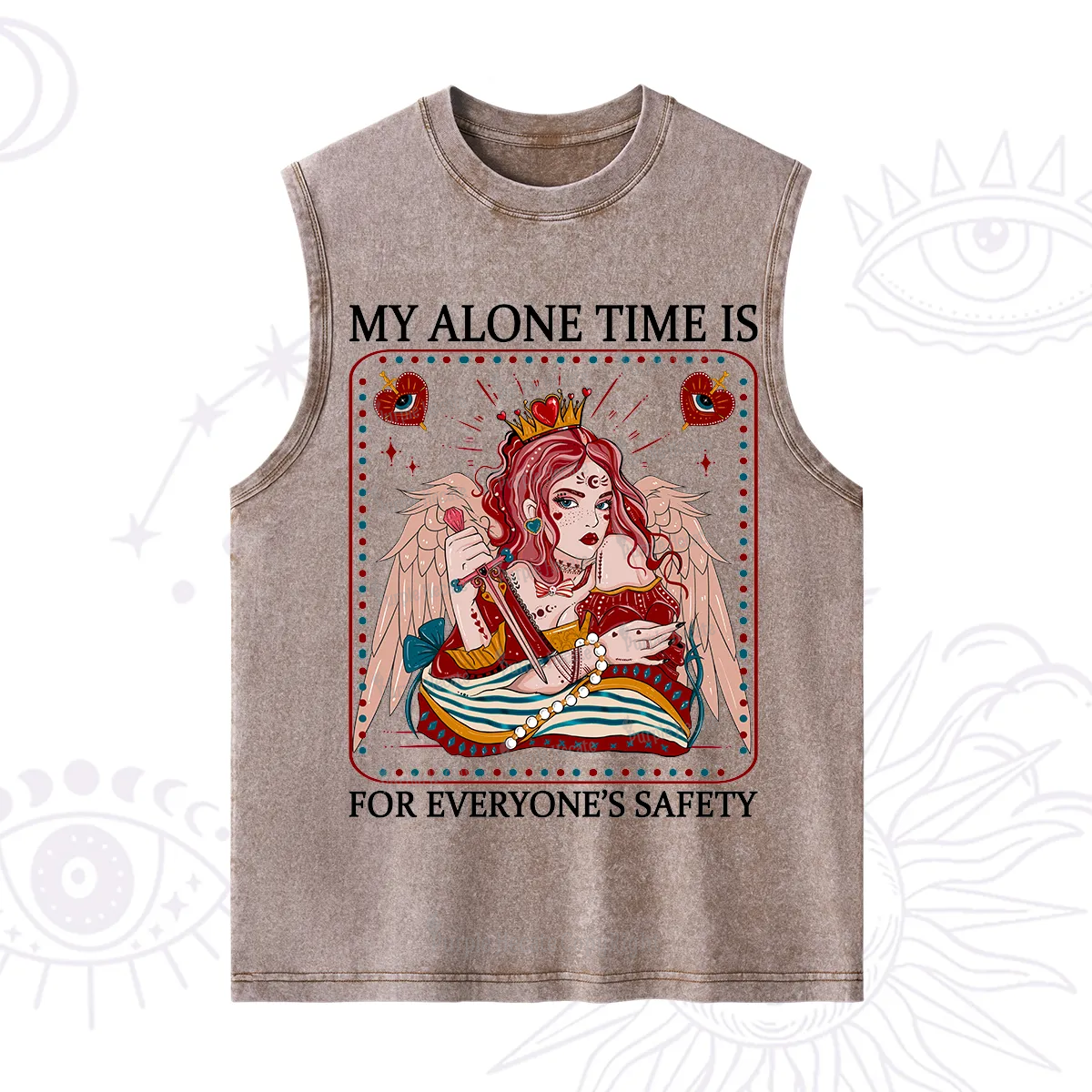 Purplehecate My Alone Time Is For Everyone's Safety Washed Tank