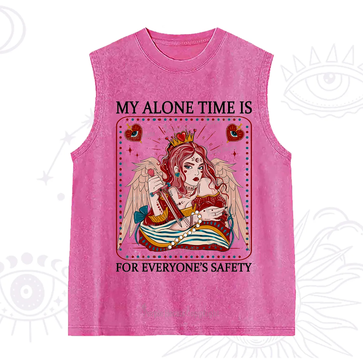 Purplehecate My Alone Time Is For Everyone's Safety Washed Tank