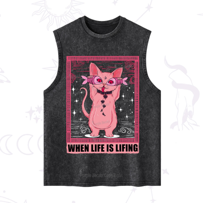 Purplehecate When Life Is Lifting Washed Tank