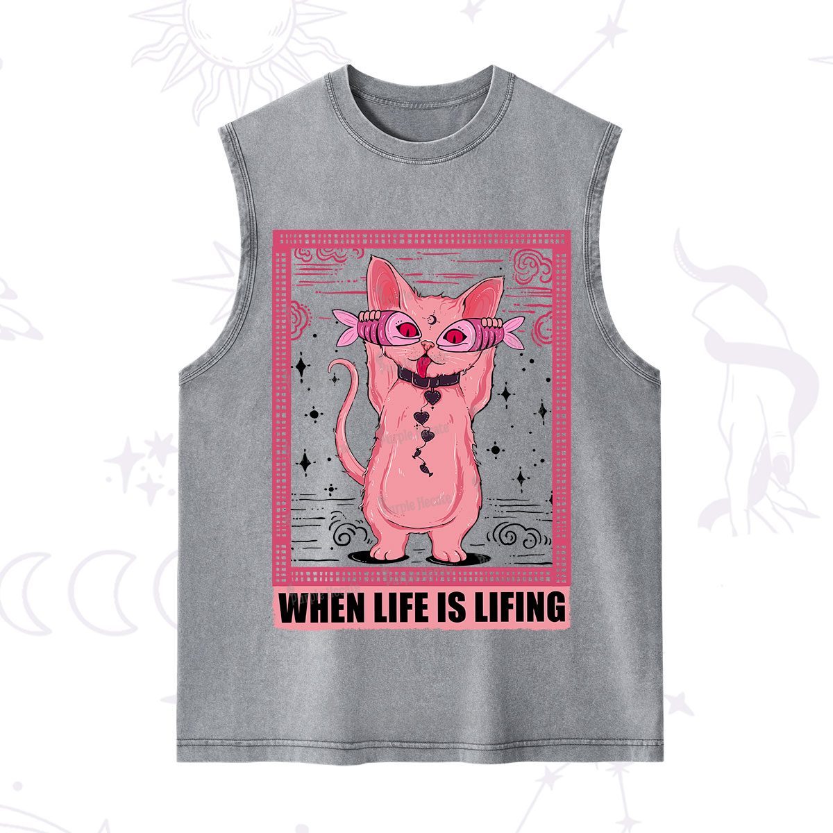 Purplehecate When Life Is Lifting Washed Tank