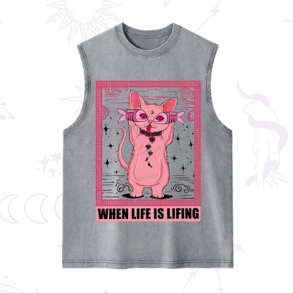 Purplehecate When Life Is Lifting Washed Tank