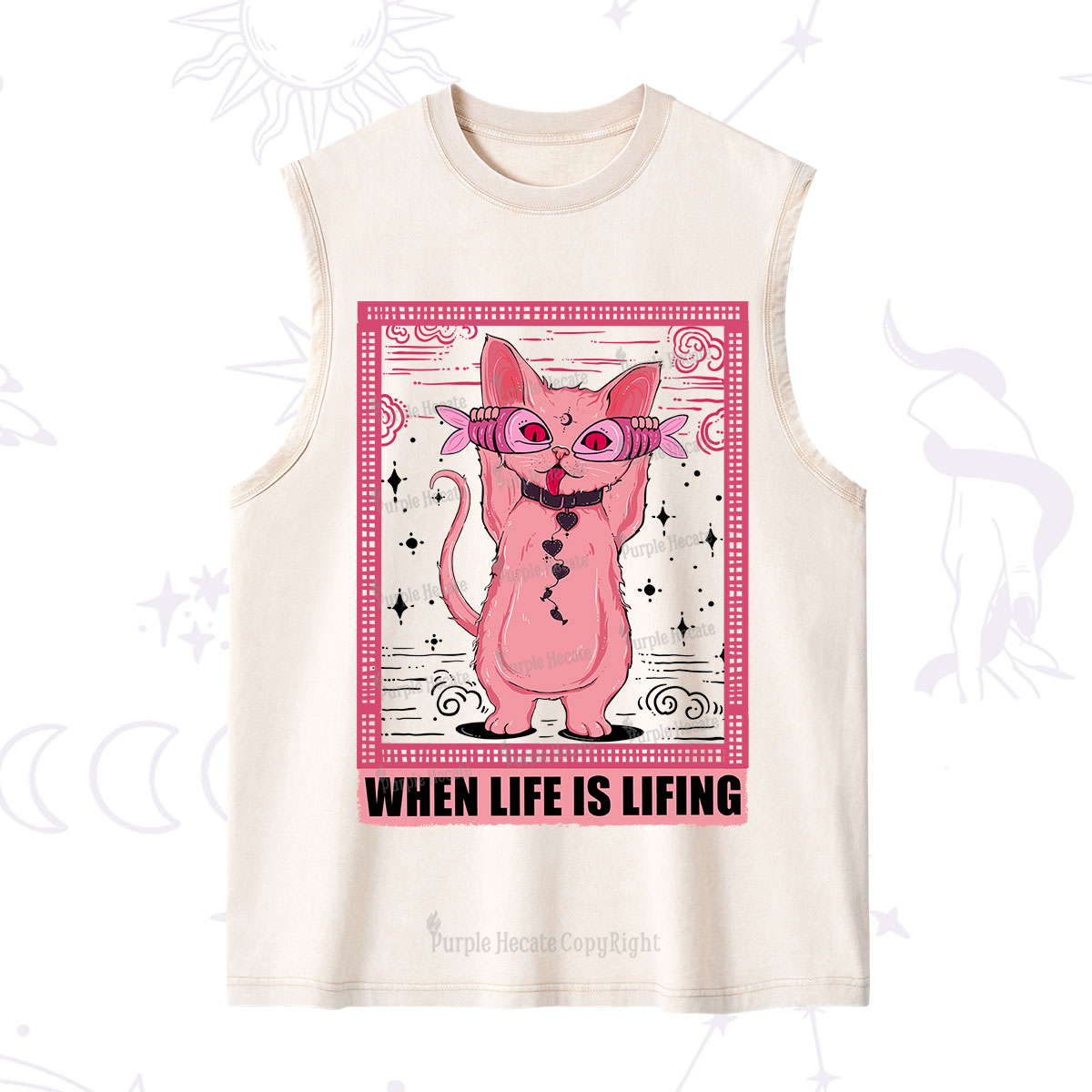 Purplehecate When Life Is Lifting Washed Tank