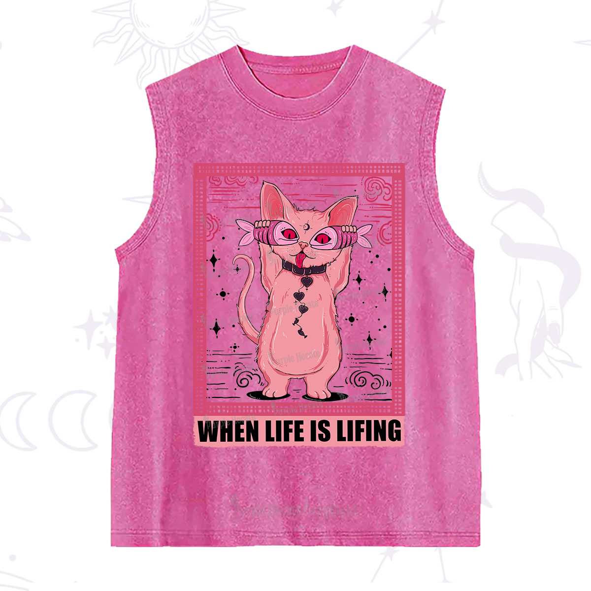 Purplehecate When Life Is Lifting Washed Tank