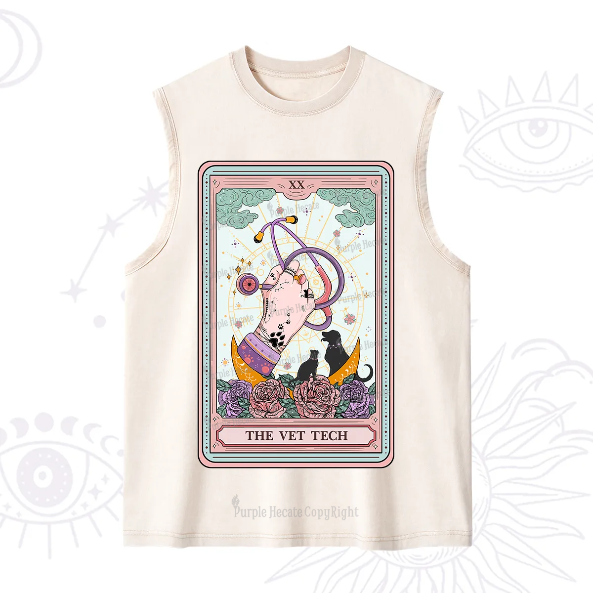 Purplehecate The Vet Tech Tarot Washed Tank