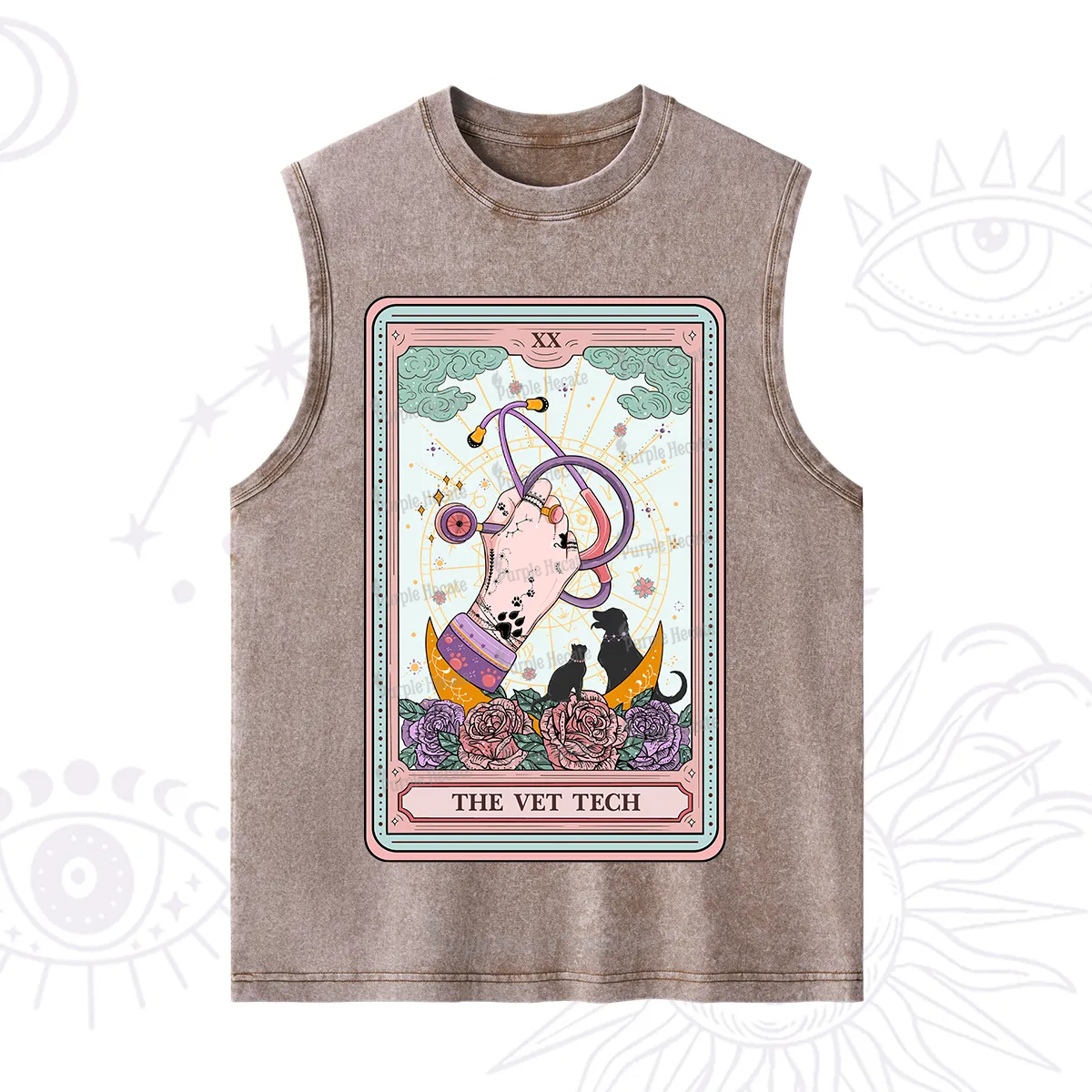 Purplehecate The Vet Tech Tarot Washed Tank
