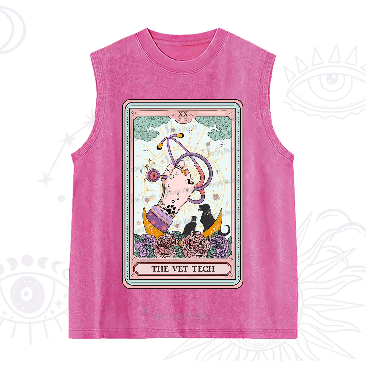 Purplehecate The Vet Tech Tarot Washed Tank