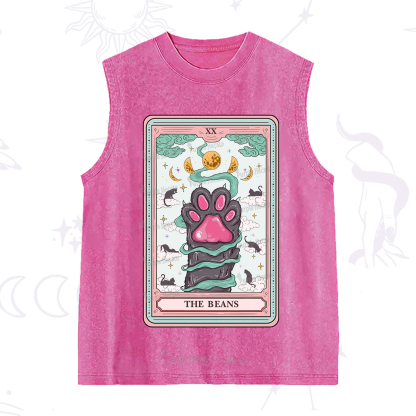 Purplehecate The Beans Cat Tarot Washed Tank