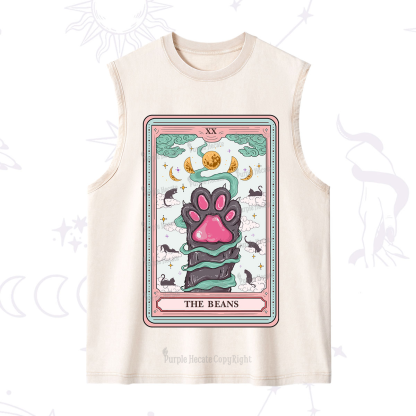 Purplehecate The Beans Cat Tarot Washed Tank