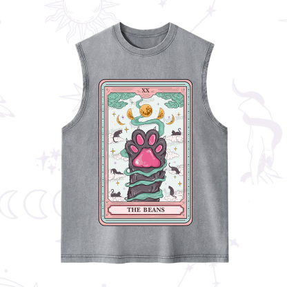 Purplehecate The Beans Cat Tarot Washed Tank