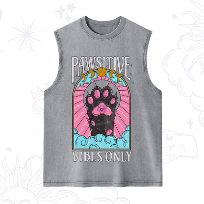 Purplehecate Pawsitive Vibes Only Washed Tank
