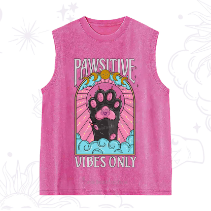Purplehecate Pawsitive Vibes Only Washed Tank