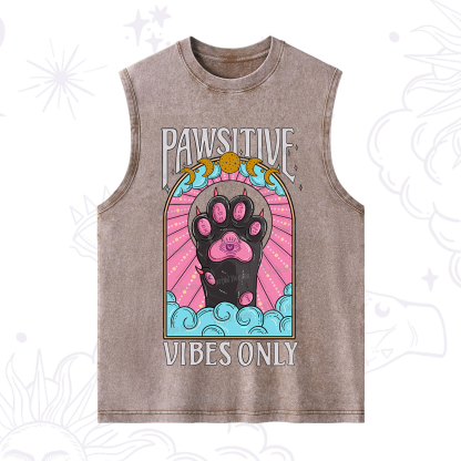 Purplehecate Pawsitive Vibes Only Washed Tank