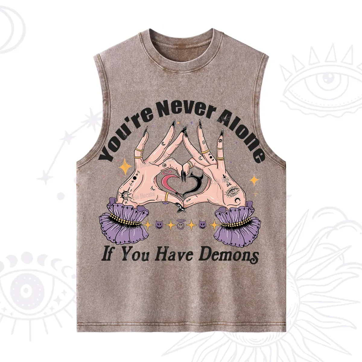 Purplehecate You're Never Alone If You Have Demons Washed Tank