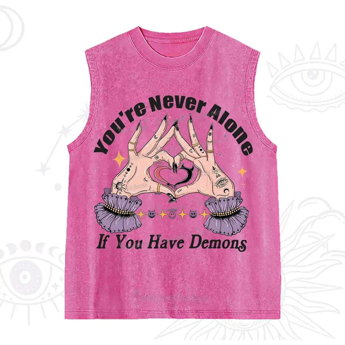 Purplehecate You're Never Alone If You Have Demons Washed Tank