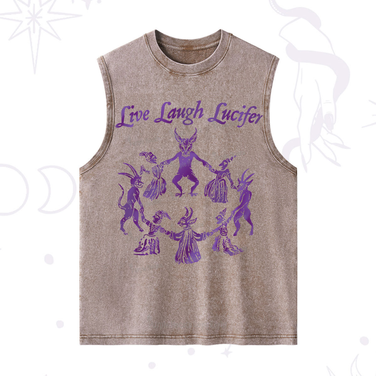 Purplehecate Live Laugh Lucifer Satanic Washed Tank