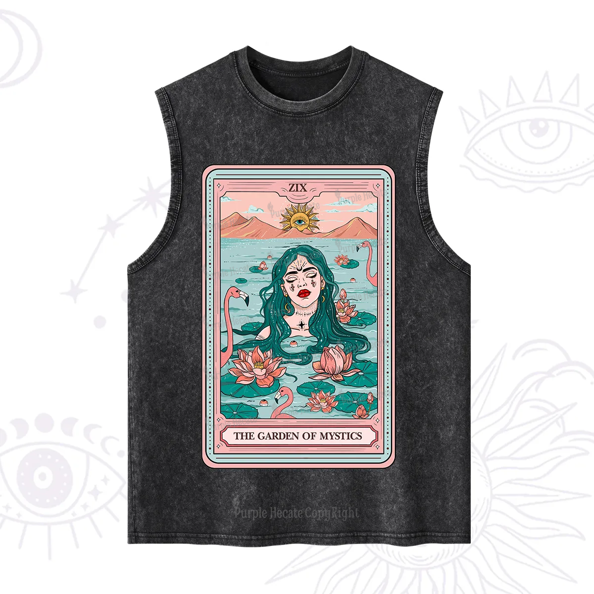 Purplehecate The Garden Of Mystics Tarot Washed Tank