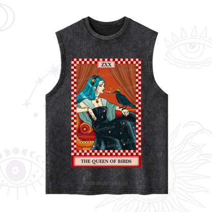 Purplehecate The Queen Of Birds Tarot  Washed Tank
