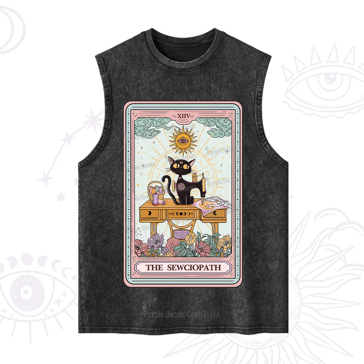 Purplehecate The Sewciopath Tarot Card Washed Tank