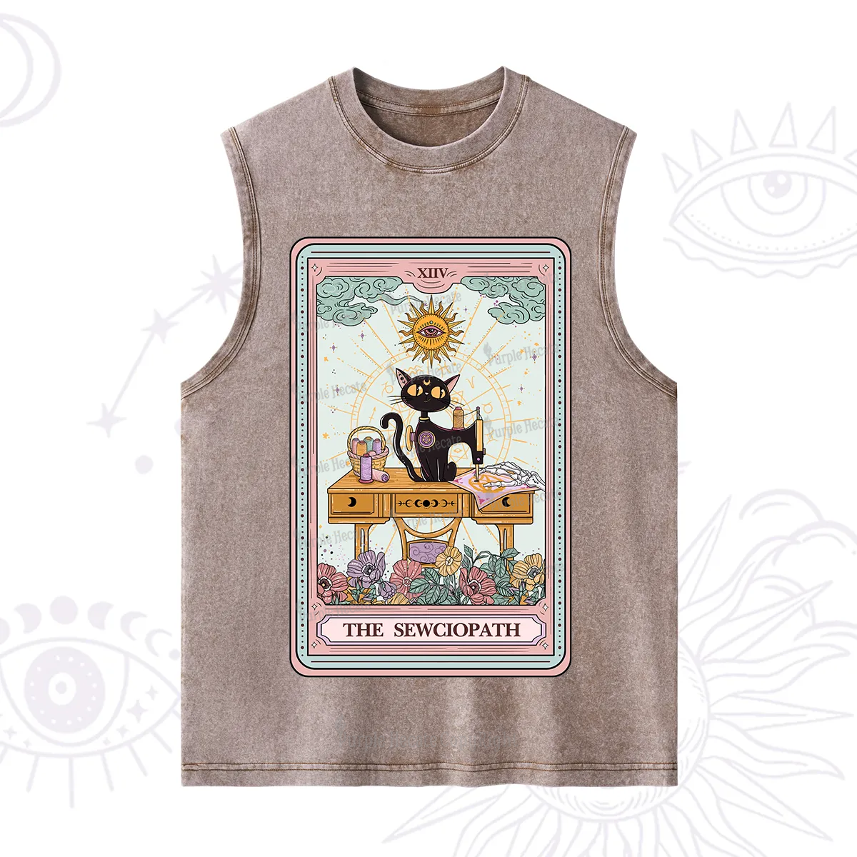 Purplehecate The Sewciopath Tarot Card Washed Tank