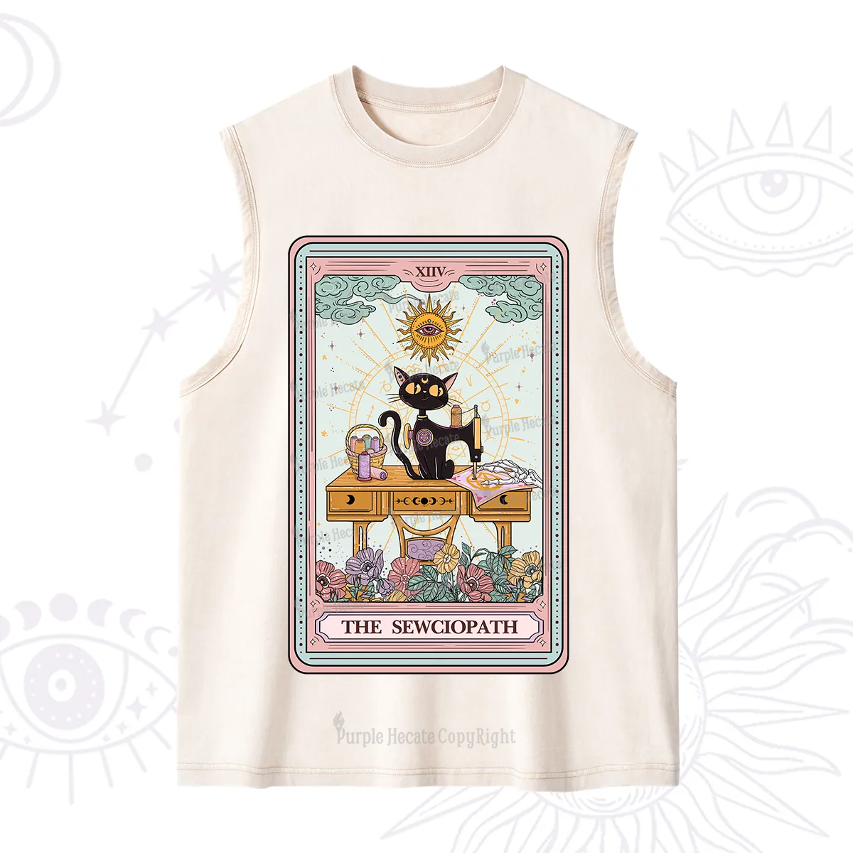 Purplehecate The Sewciopath Tarot Card Washed Tank