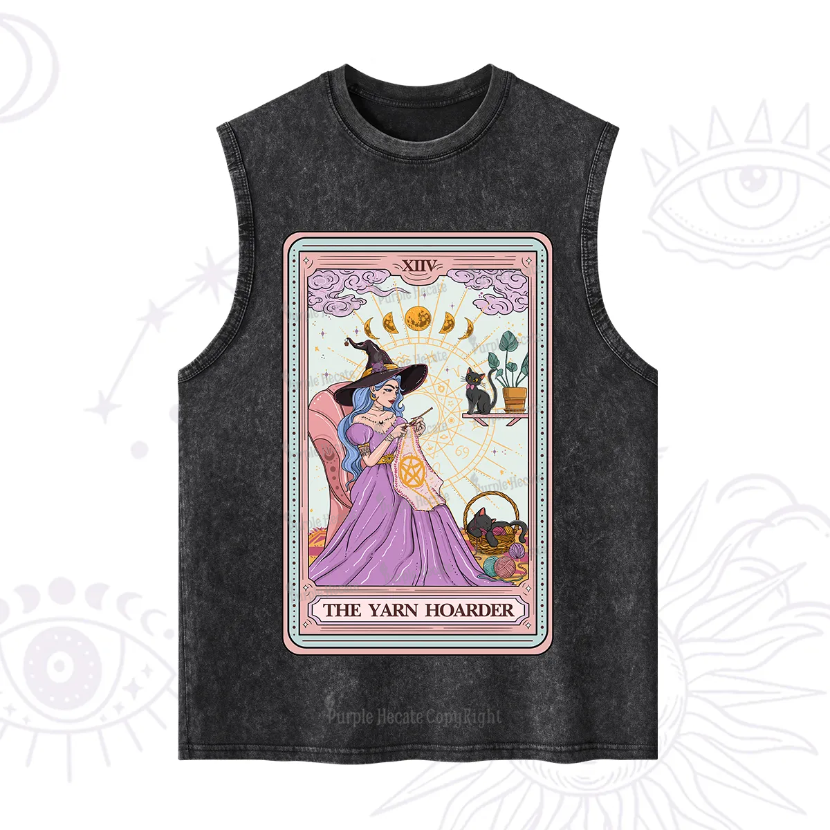 Purplehecate The Yarn Hoarder Tarot Washed Tank