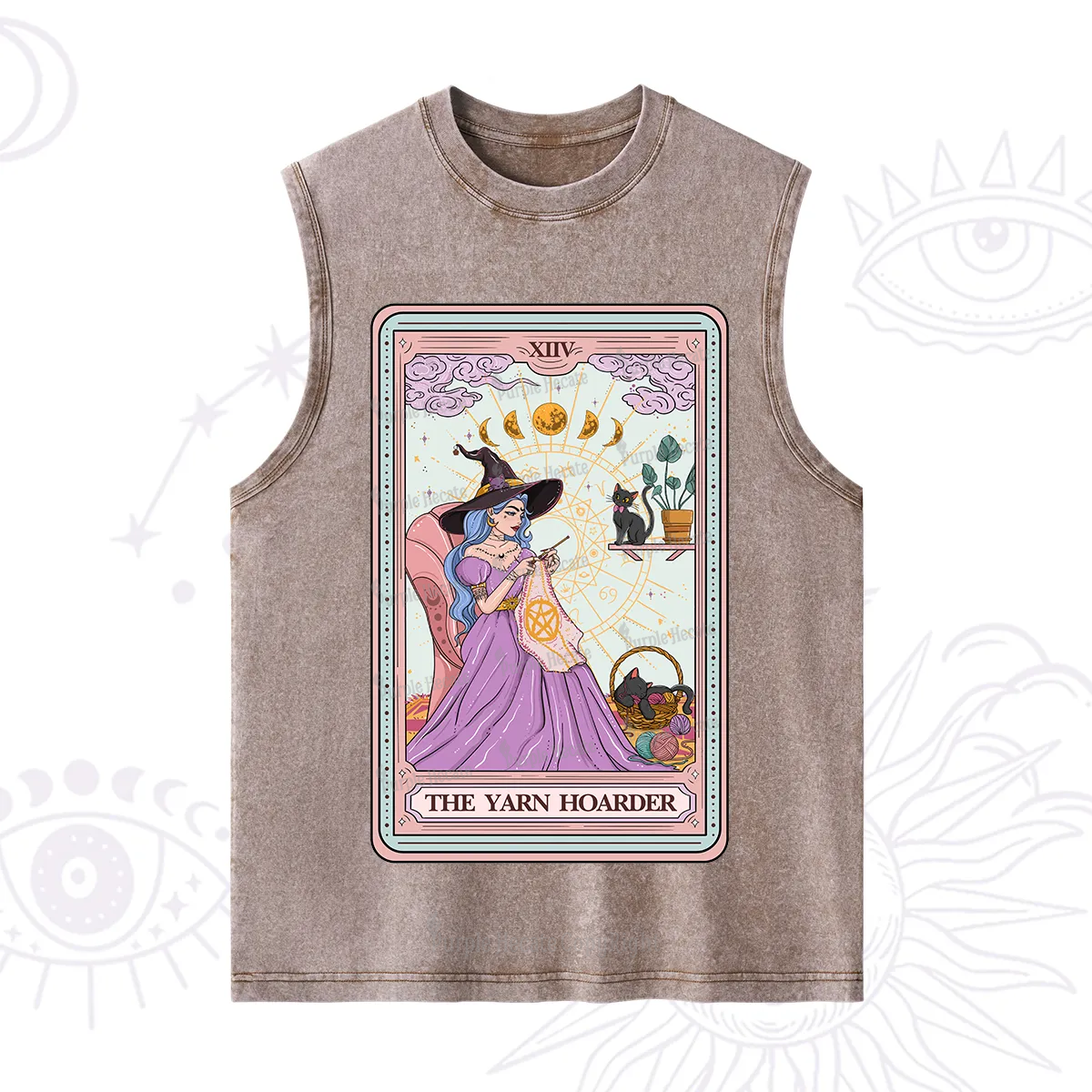 Purplehecate The Yarn Hoarder Tarot Washed Tank