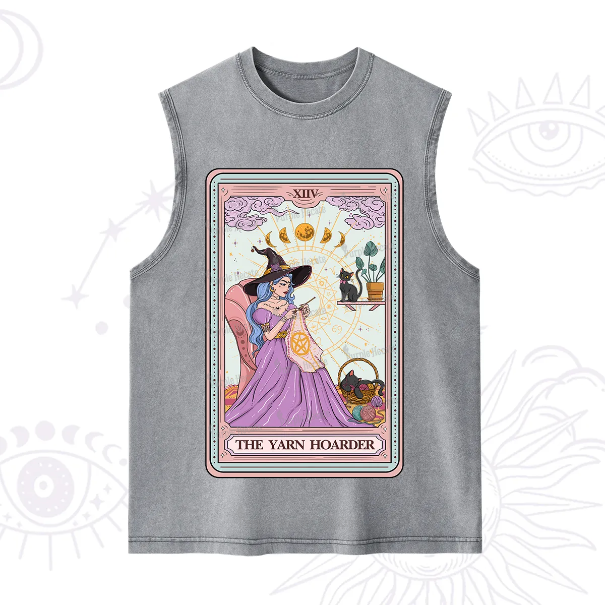 Purplehecate The Yarn Hoarder Tarot Washed Tank