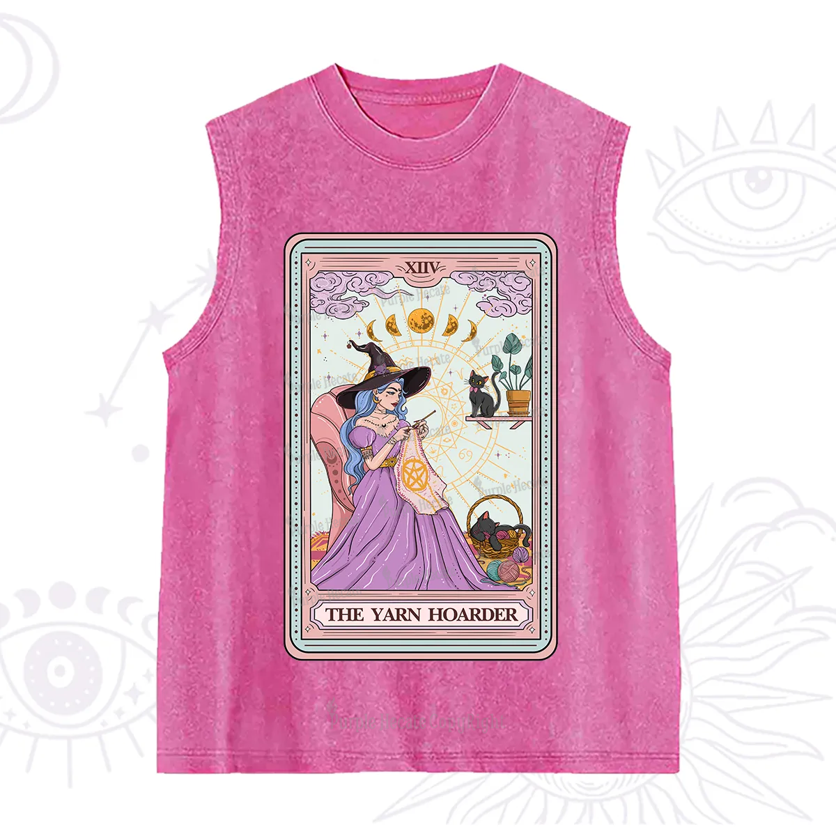 Purplehecate The Yarn Hoarder Tarot Washed Tank
