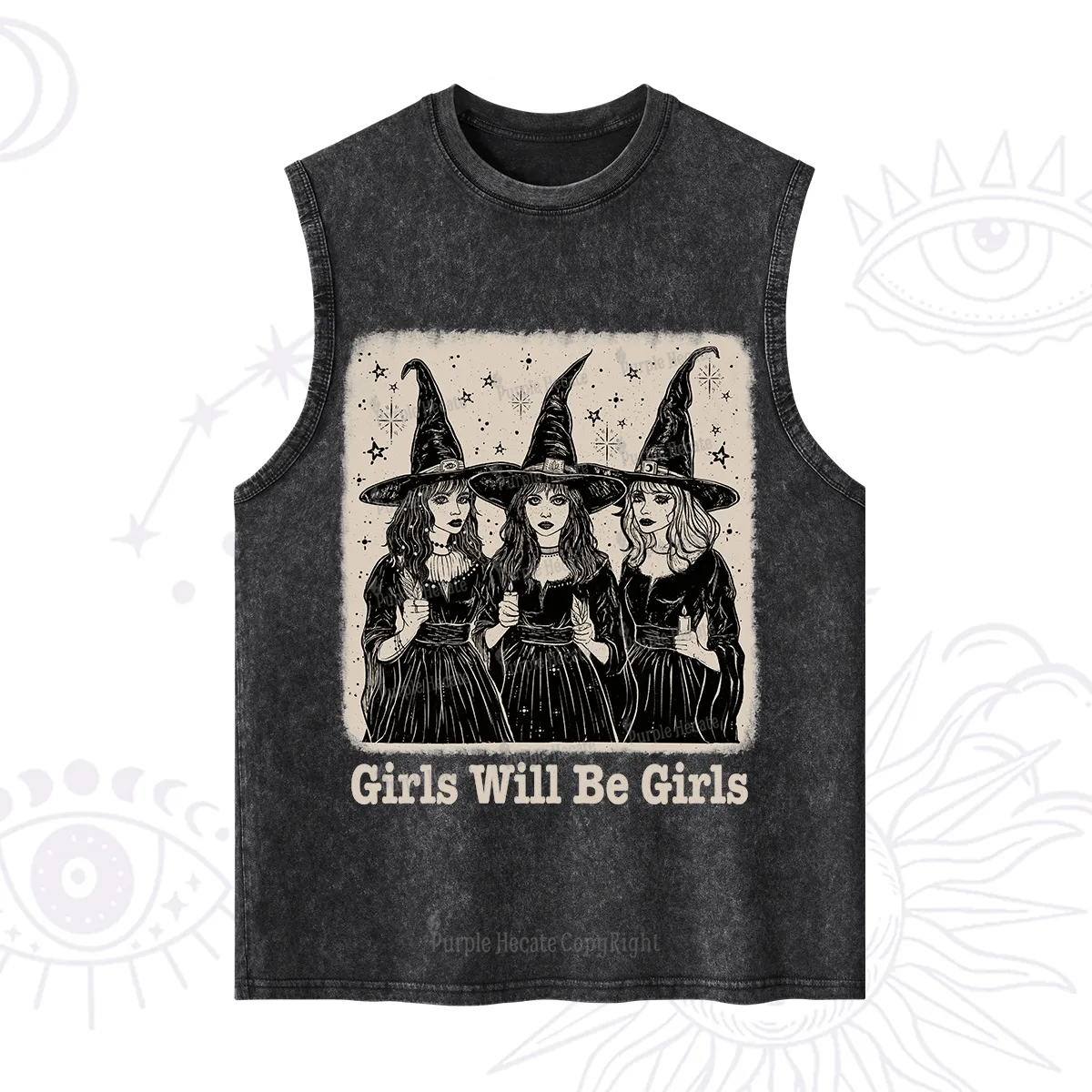 Purplehecate Girls Will Be Girls Washed Tank