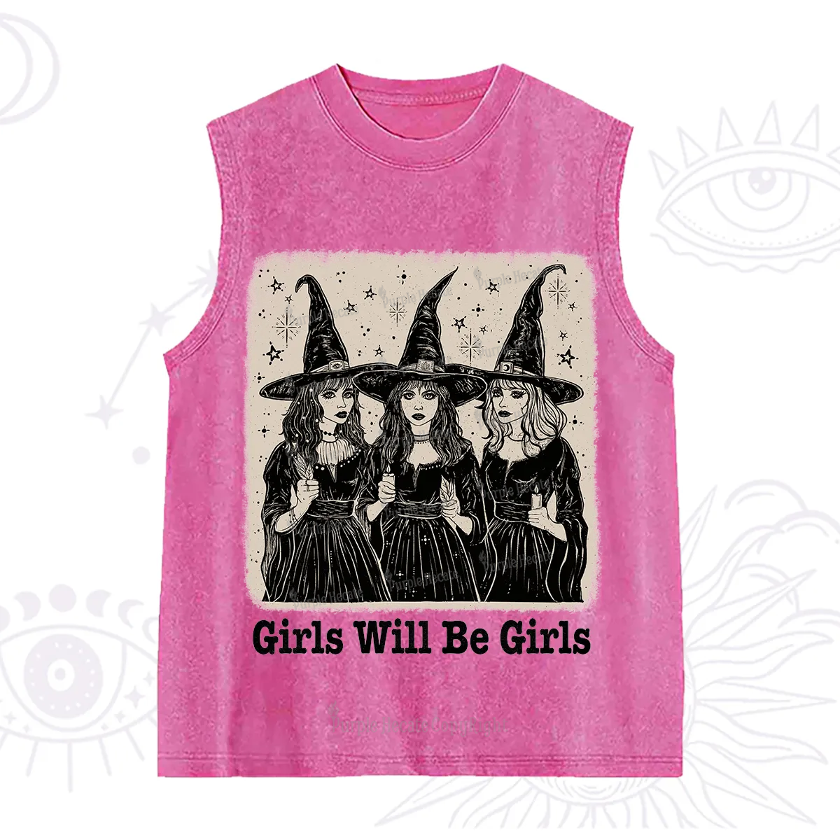 Purplehecate Girls Will Be Girls Washed Tank