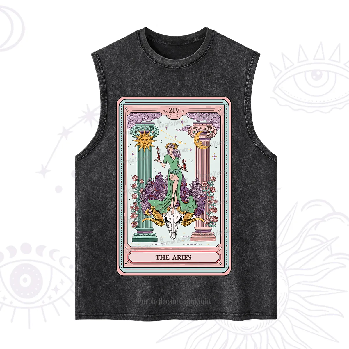 Purplehecate The Aries Goddess Tarot Washed Tank