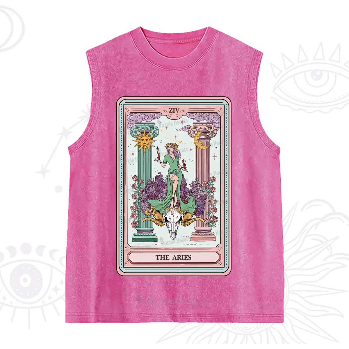 Purplehecate The Aries Goddess Tarot Washed Tank
