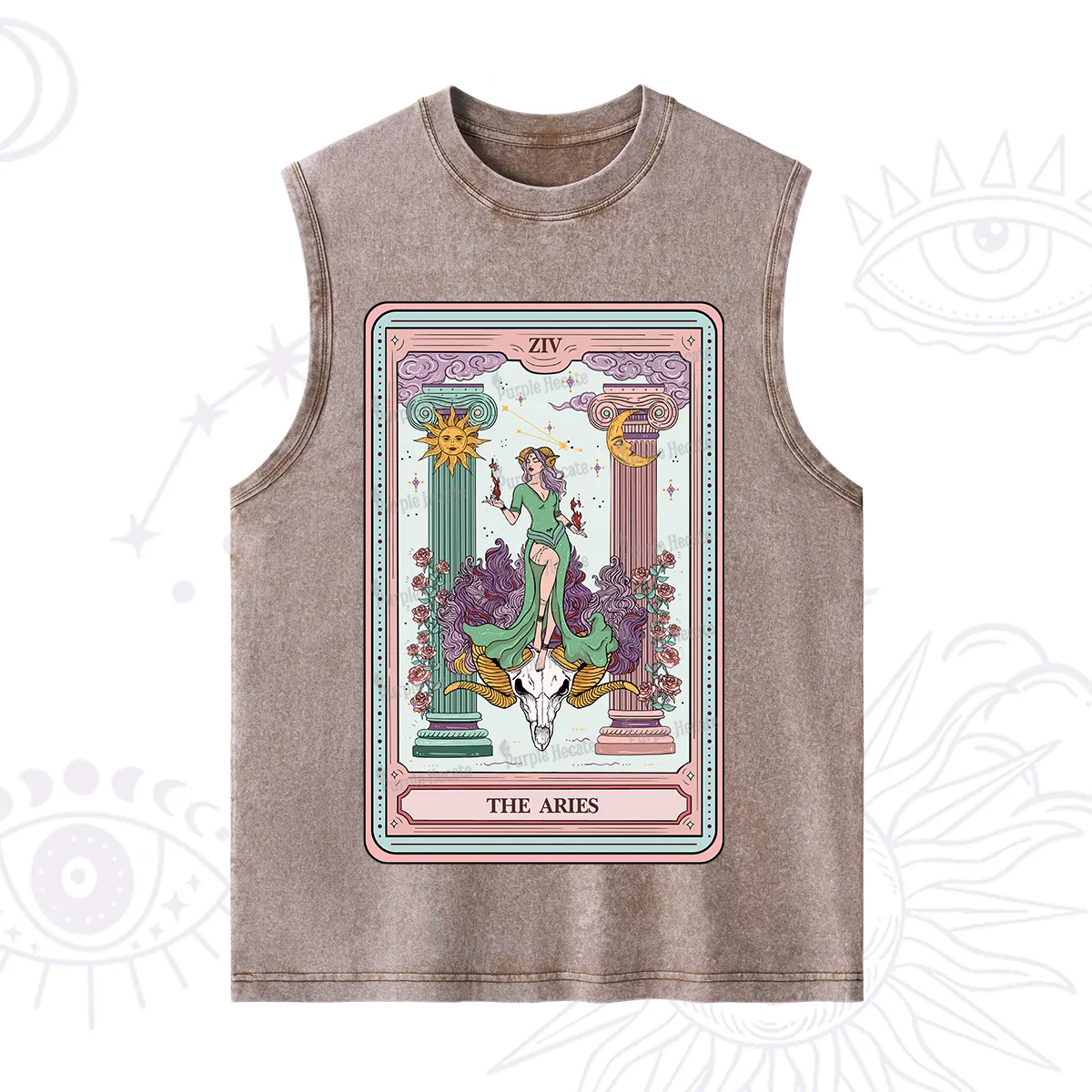 Purplehecate The Aries Goddess Tarot Washed Tank