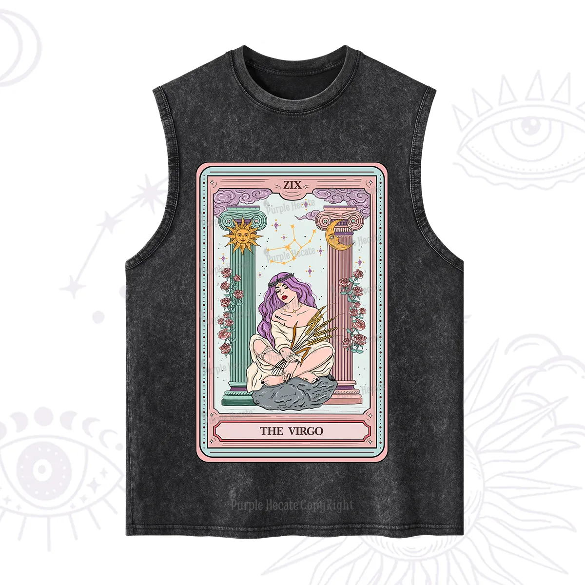 Purplehecate The Virgo Goddess Tarot Washed Tank