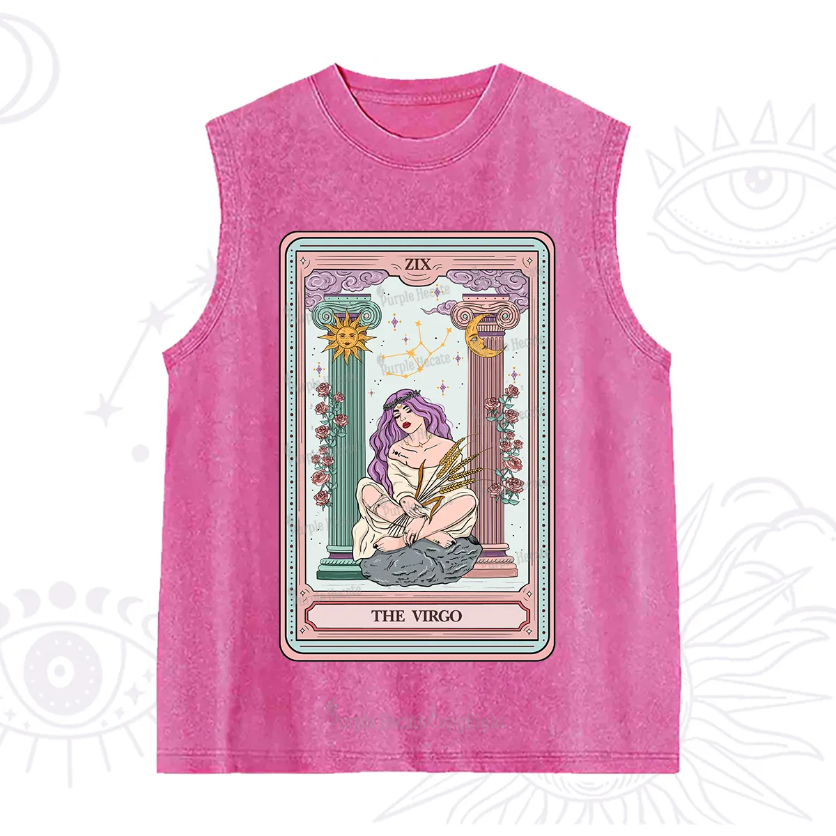 Purplehecate The Virgo Goddess Tarot Washed Tank