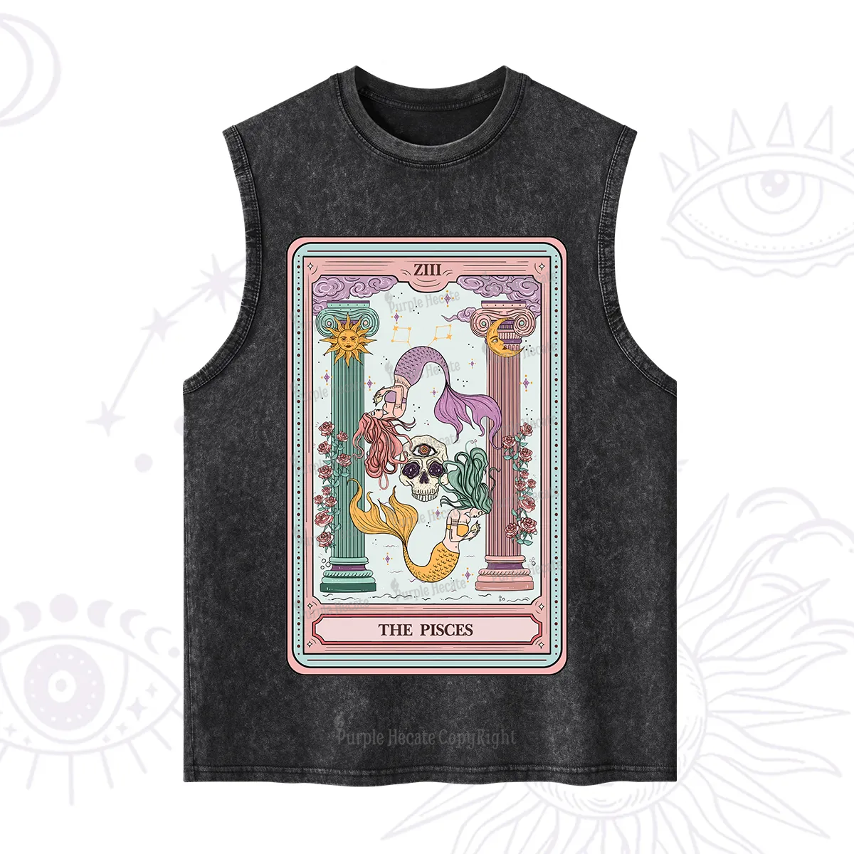 Purplehecate The Pisces Goddess Tarot Washed Tank