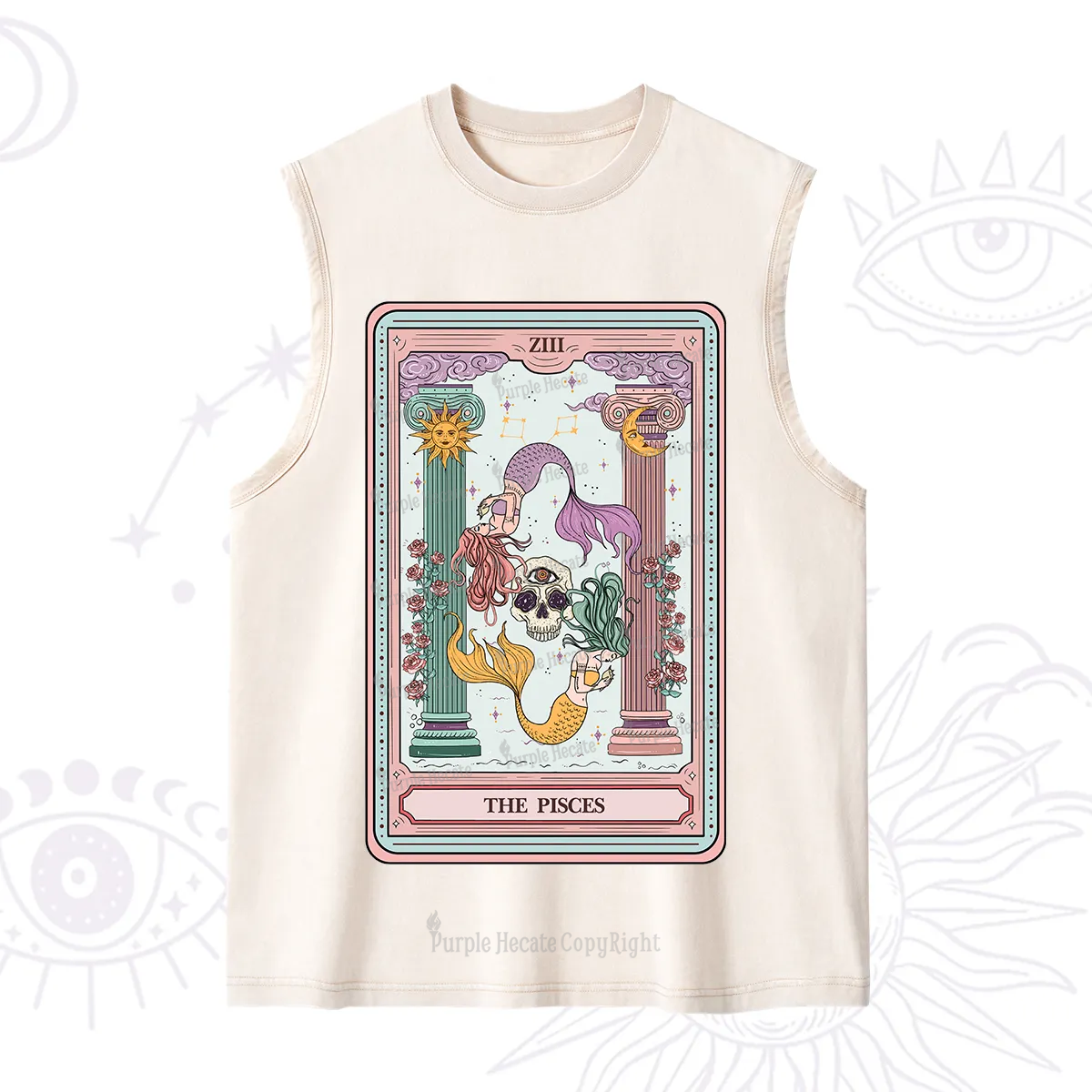 Purplehecate The Pisces Goddess Tarot Washed Tank