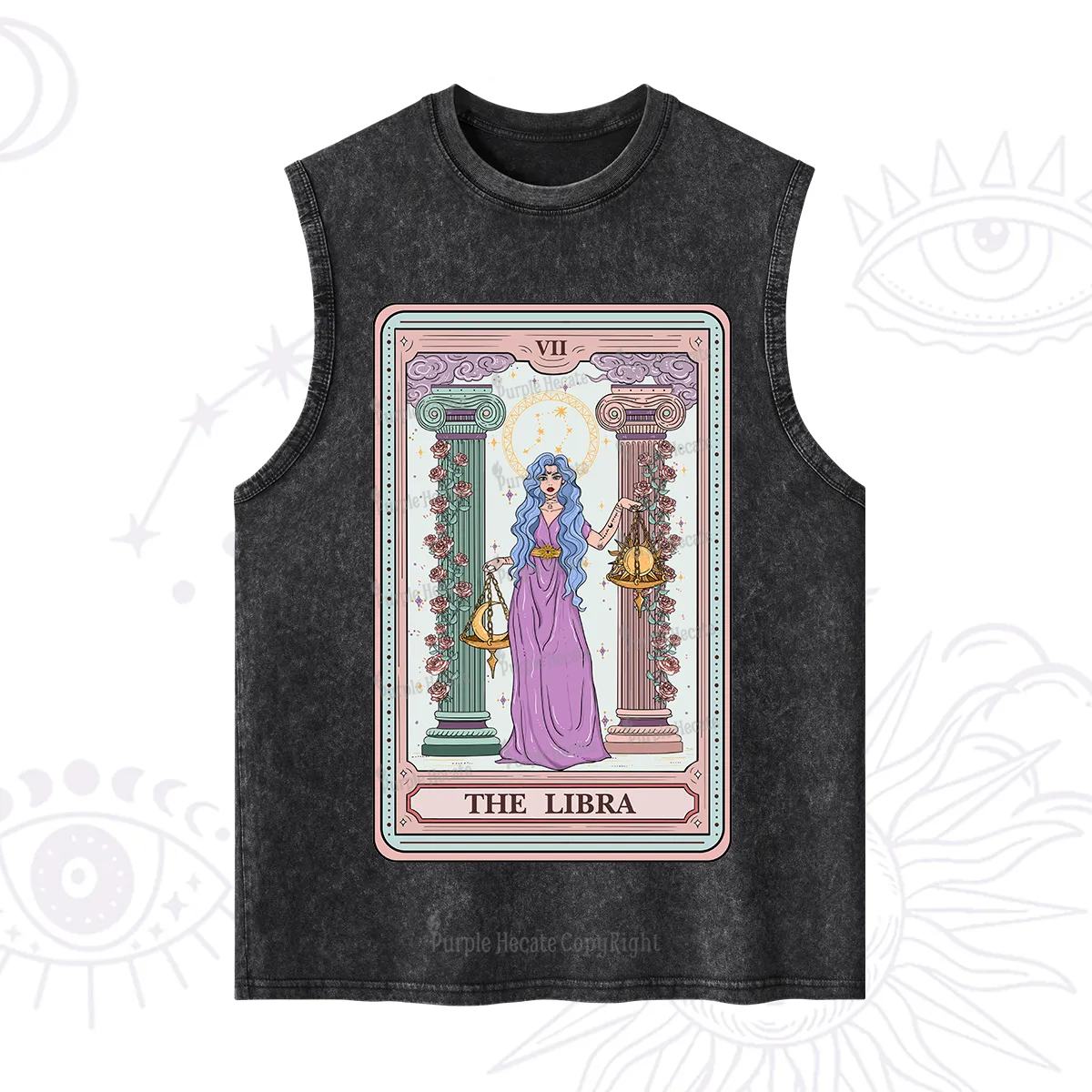 Purplehecate The Libra Goddess Tarot Washed Tank