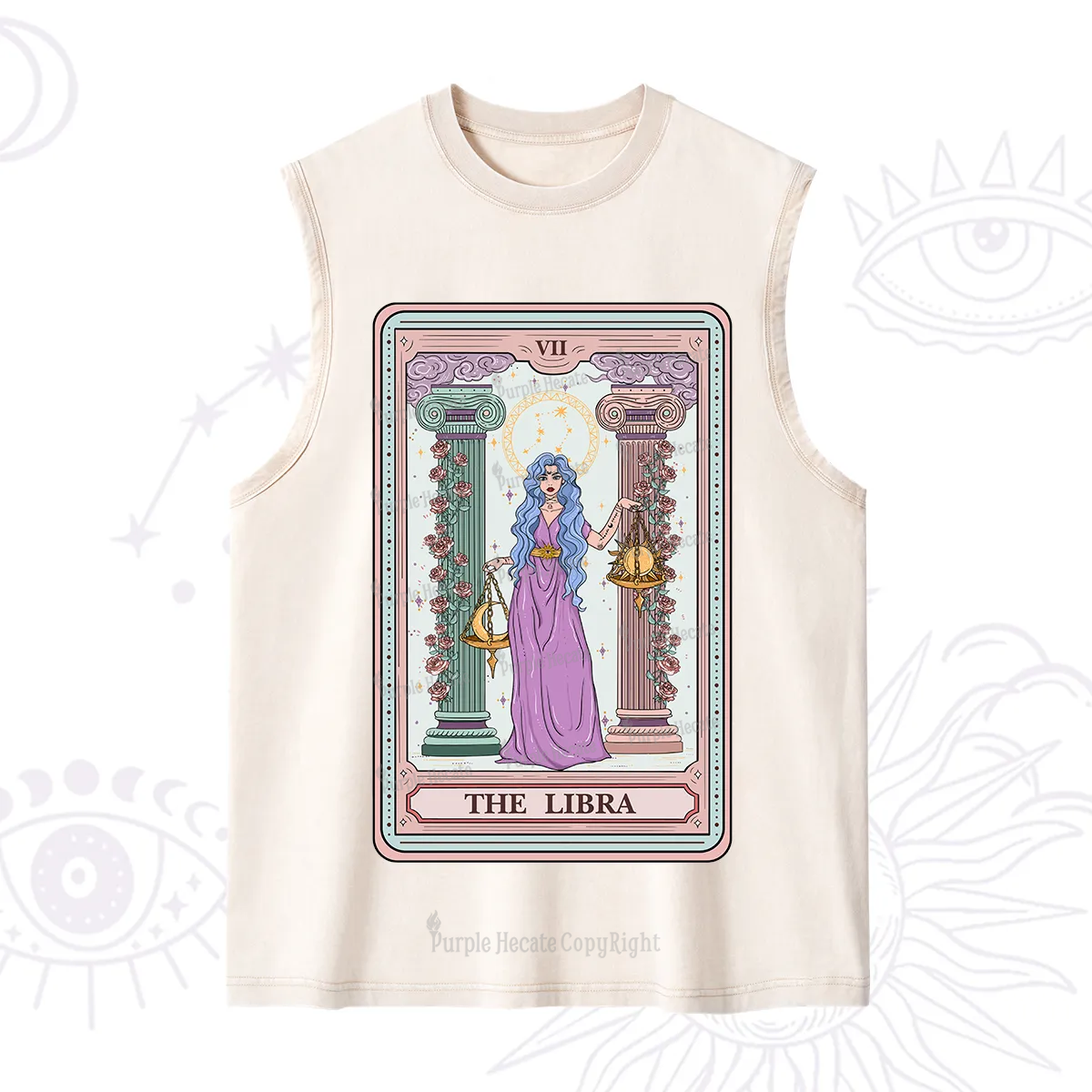 Purplehecate The Libra Goddess Tarot Washed Tank