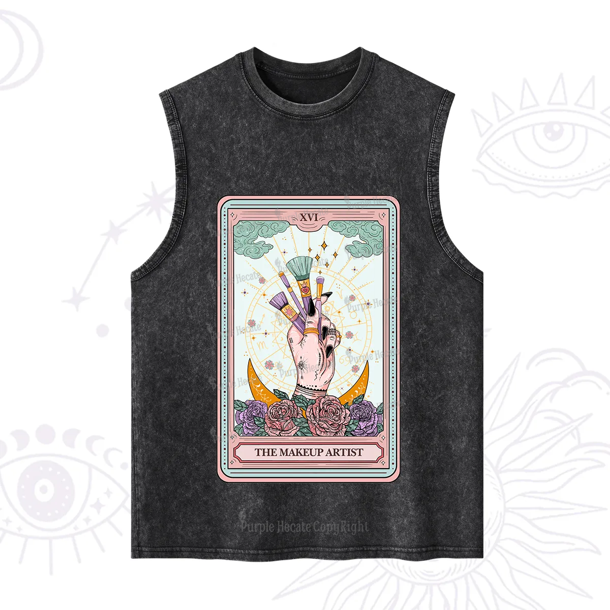 Purplehecate The Makeup Artist Life Tarot Washed Tank