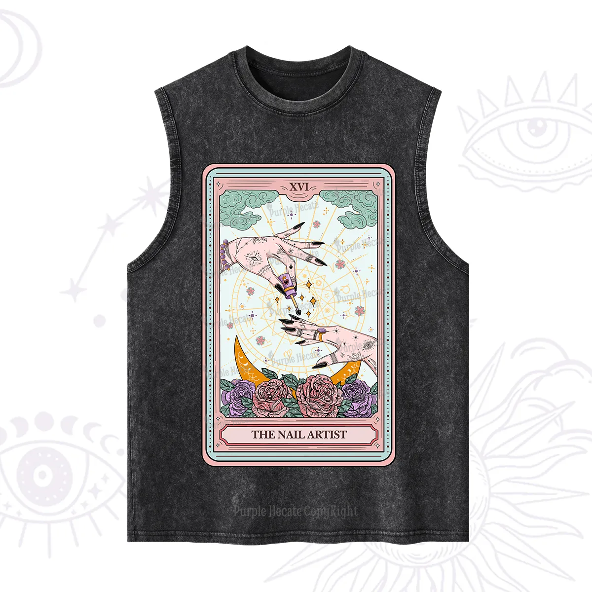 Purplehecate The Nail Artist Tarot Washed Tank