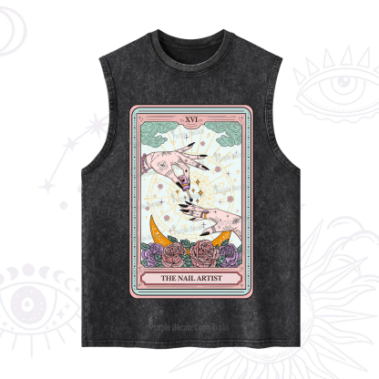 Purplehecate The Nail Artist Tarot Washed Tank