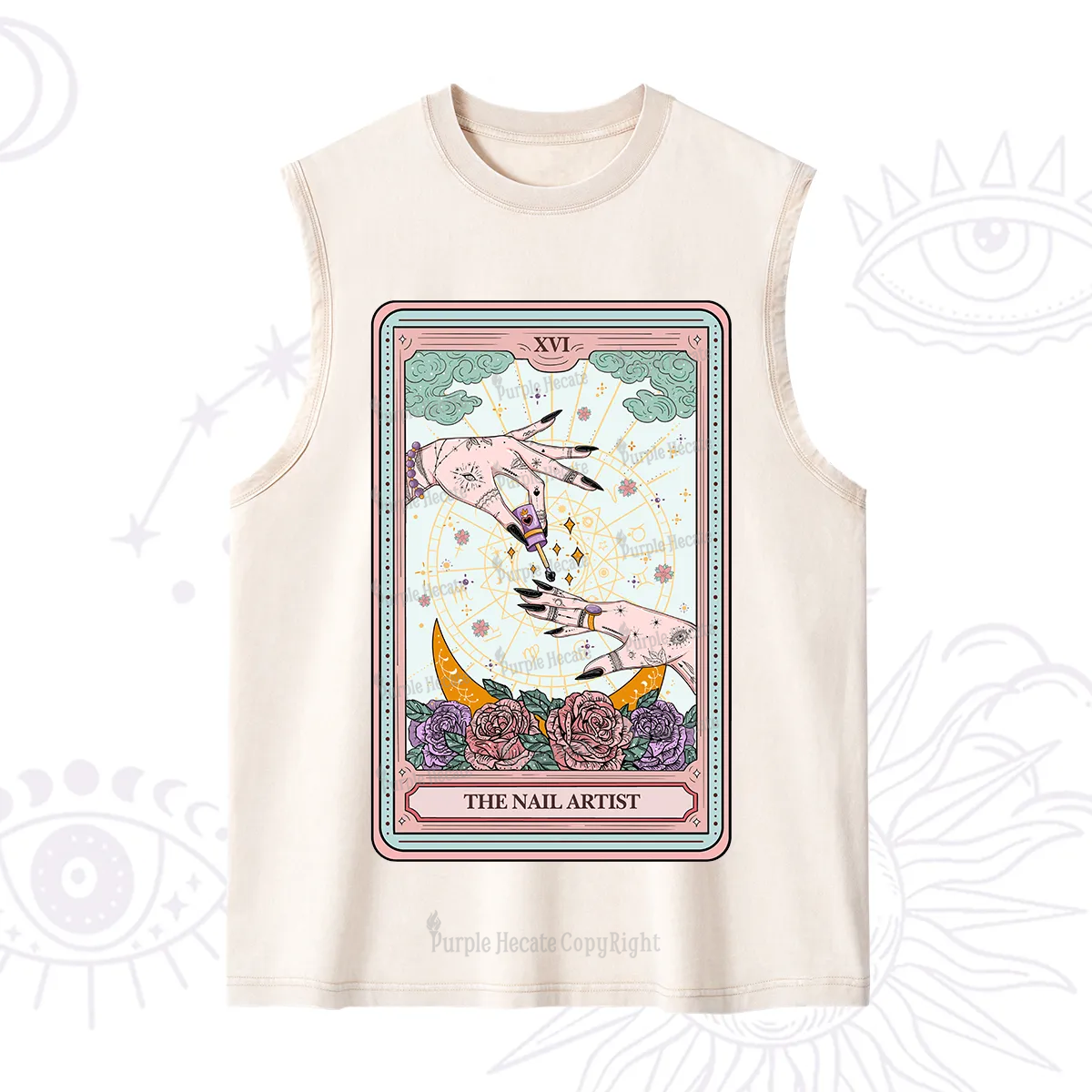 Purplehecate The Nail Artist Tarot Washed Tank