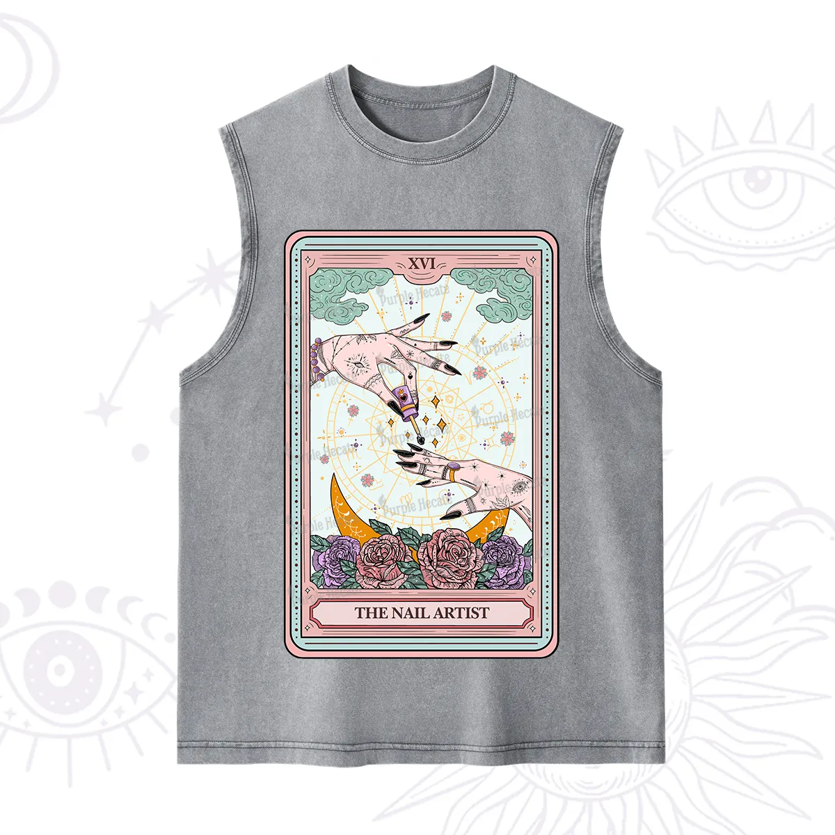 Purplehecate The Nail Artist Tarot Washed Tank