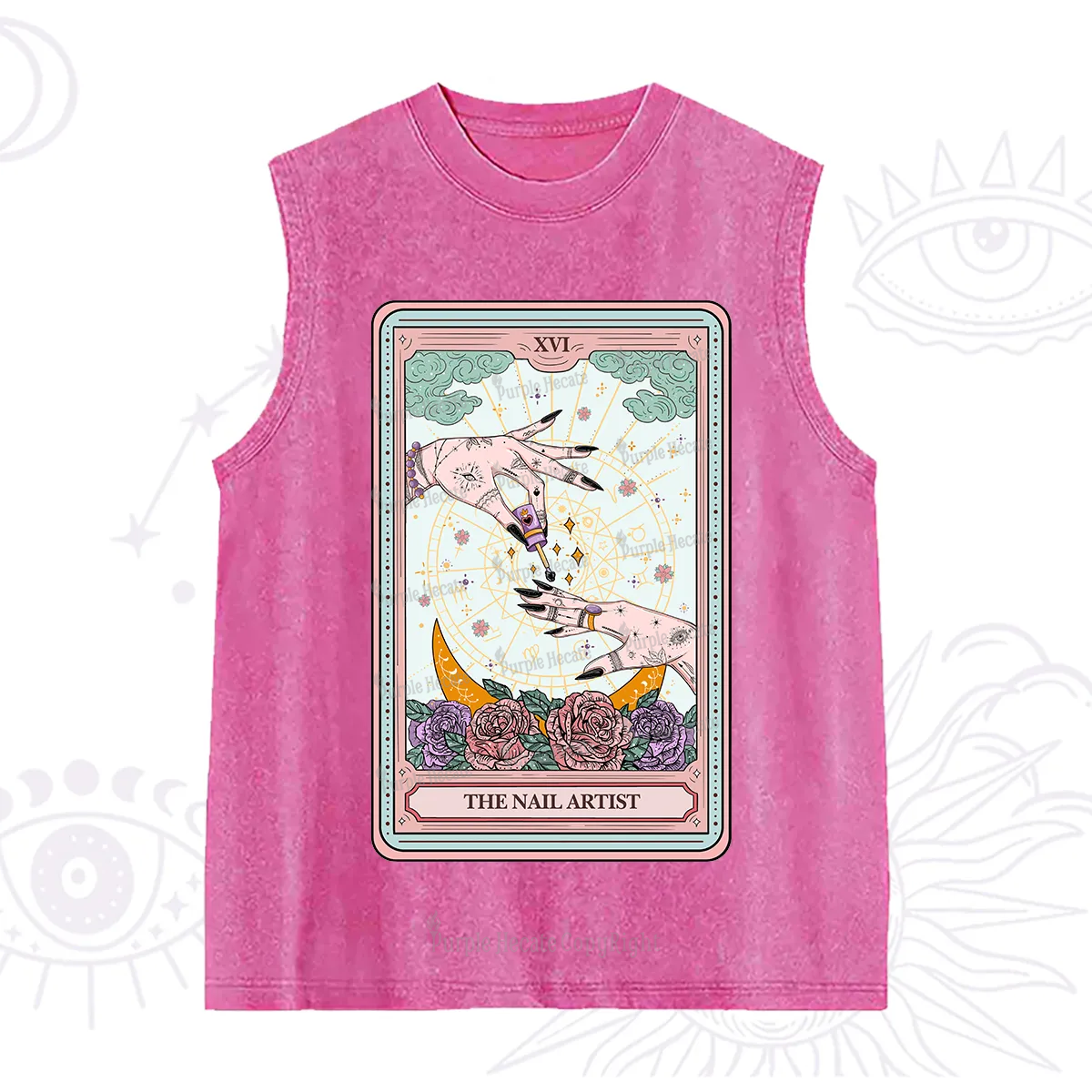 Purplehecate The Nail Artist Tarot Washed Tank