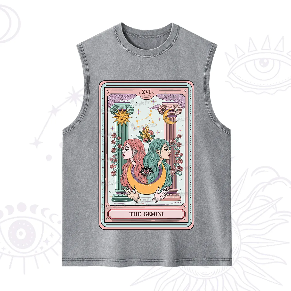 Purplehecate The Gemini Goddess Tarot Washed Tank